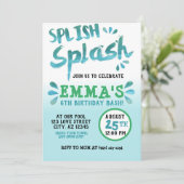Invitation Splish Splash Park Party Summer Boy's Birthday (Debout devant)