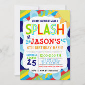 Invitation Splish Splash Park Party Summer Boy's Birthday (Devant)