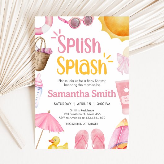Invitation Splish Splash Summer Baby Shower