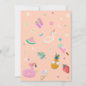 Invitation Splish Splash Summer Rainbow Sun Birthday (Dos)