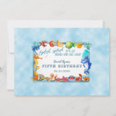 Invitation Splish Splash Under the Sea Boy Anniversaire uniqu (Dos)