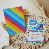 Invitation Splish Splash Waterslide Bassh Boy Anniversaire