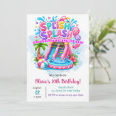 Invitation Splish Splash Waterslide Birthday | Bounce House (Debout devant)