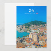 Invitation Split, Croatie - Ville côtière (Devant / Derrière)