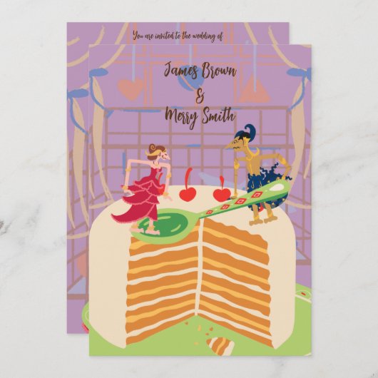 Invitation Spoful of Love Prenez le plus doux Mariage Bite (Devant / Derrière)