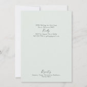 Invitation Spoiling our Bride-to-be Photo Sage Fête des marié (Dos)