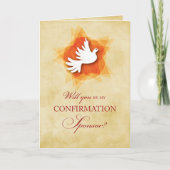 Invitation Sponsor de confirmation, Dove, Demande d'invitatio (Devant)