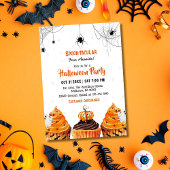 Invitation Spooktacular cupcakes mignon citrouille fête d'Hal