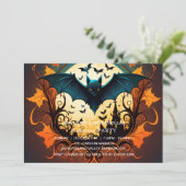 Invitation Spooktacular Dark Haunted House Halloween Party (Debout devant)