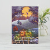 Invitation Spooktacular Dark Haunted House Halloween Party (Debout devant)