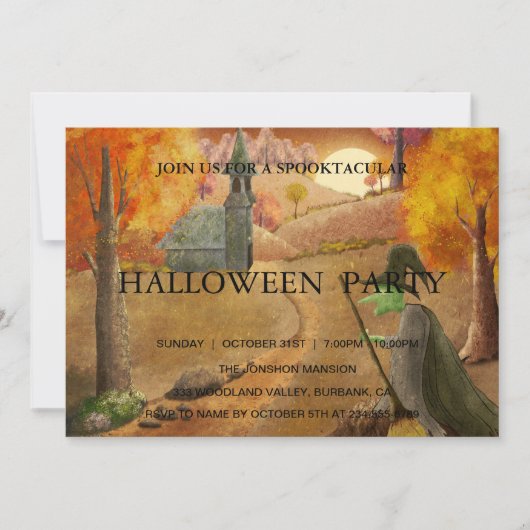 Invitation Spooktacular Dark Haunted House Halloween Party (Devant)