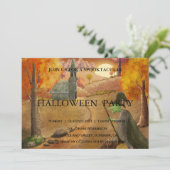 Invitation Spooktacular Dark Haunted House Halloween Party (Debout devant)