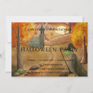 Invitation Spooktacular Dark Haunted House Halloween Party