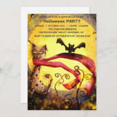 Invitation Spooktacular Dark Haunted House Halloween Party I (Devant / Derrière)