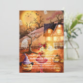 Invitation Spooktacular Dark Haunted House Halloween Party I (Debout devant)