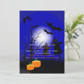 Invitation Spooktacular Dark Haunted House Halloween Party I (Debout devant)