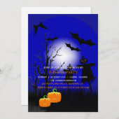 Invitation Spooktacular Dark Haunted House Halloween Party I (Devant / Derrière)