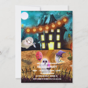 Invitation Spooktacular Dark Haunted House Halloween Party I