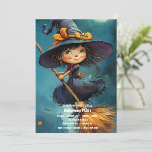 Invitation Spooktacular Dark Haunted House Halloween Party I (Debout devant)