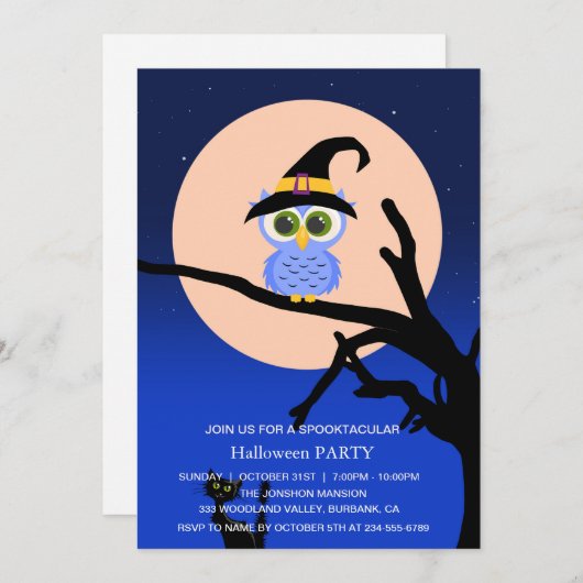 Invitation Spooktacular Dark Haunted House Halloween Party I (Devant / Derrière)