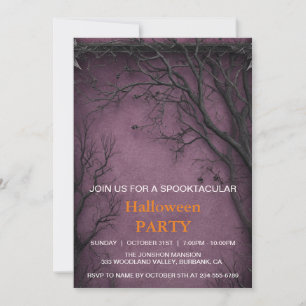 Invitation Spooktacular Dark Haunted House Halloween Party I