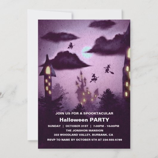 Invitation Spooktacular Dark Haunted House Halloween Party I (Devant)
