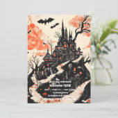 Invitation Spooktacular Dark Haunted House Halloween Party I (Debout devant)