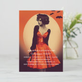 Invitation Spooktacular Dark Haunted House Halloween Party I (Debout devant)