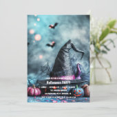 Invitation Spooktacular Dark Haunted House Halloween Party I (Debout devant)