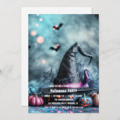 Invitation Spooktacular Dark Haunted House Halloween Party I (Devant / Derrière)