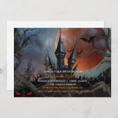 Invitation Spooktacular Dark Haunted House Halloween Party I (Devant / Derrière)