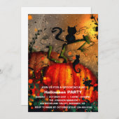 Invitation Spooktacular Dark Haunted House Halloween Party I (Devant / Derrière)