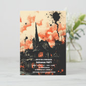 Invitation Spooktacular Dark Haunted House Halloween Party I (Debout devant)