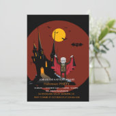 Invitation Spooktacular Dark Haunted House Halloween Party I (Debout devant)