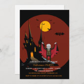 Invitation Spooktacular Dark Haunted House Halloween Party I (Devant / Derrière)
