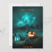 Invitation Spooktacular Dark Haunted Maison Halloween Party d (Dos)