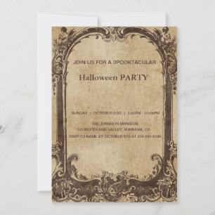 Invitation Spooktacular Dark Vintage parti d'Halloween gothiq