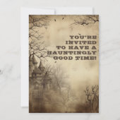 Invitation Spooktacular Déplaisant Mansion fête d'Halloween (Devant)