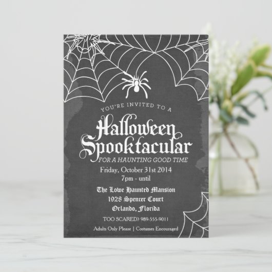 Invitation Spooktacular d'Halloween (Debout devant)