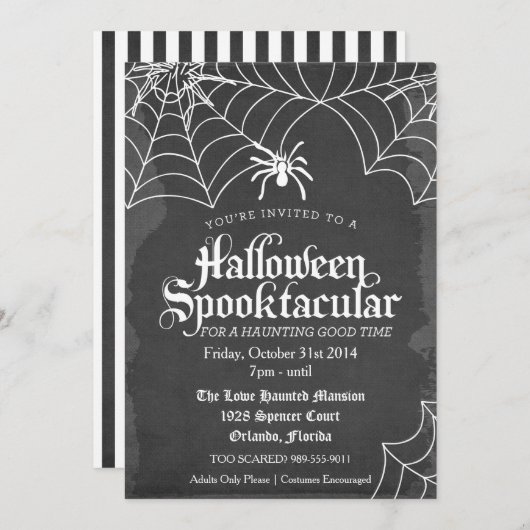 Invitation Spooktacular d'Halloween (Devant / Derrière)