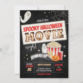 Invitation Spooktacular Effrayant Halloween Soirée de cinéma (Devant)