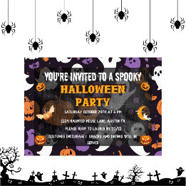 Invitation Spooktacular Ghosts halloween Party