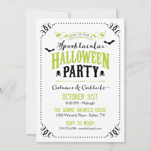 Invitation Spooktacular Halloween (Devant)