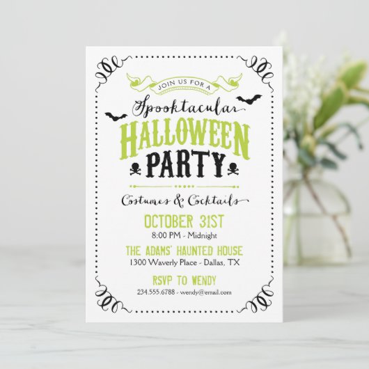 Invitation Spooktacular Halloween (Debout devant)