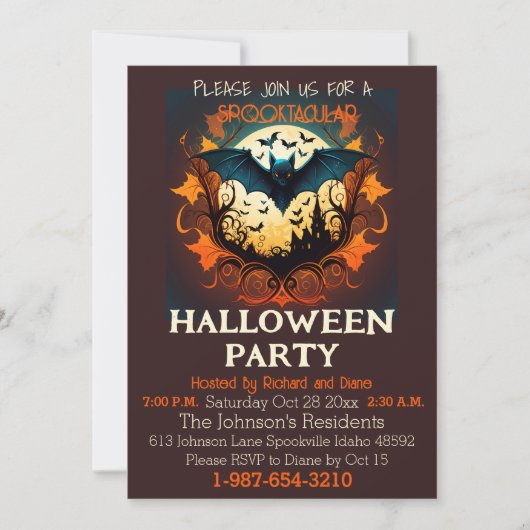 Invitation Spooktacular Halloween (Devant)