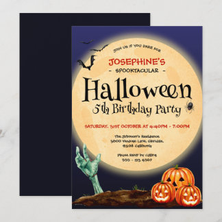 Invitation Spooktacular Halloween 5ème anniversaire