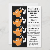 Invitation Spooktacular Halloween Bat Ghouls Boo 1er annivers (Devant)