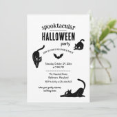 Invitation Spooktacular Halloween Black Cats Party (Debout devant)