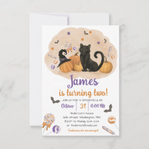 Invitation Spooktacular Halloween Candy Anniversaire Invitati