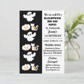 Invitation Spooktacular Halloween Citrouilles Boo 1er Anniver (Debout devant)